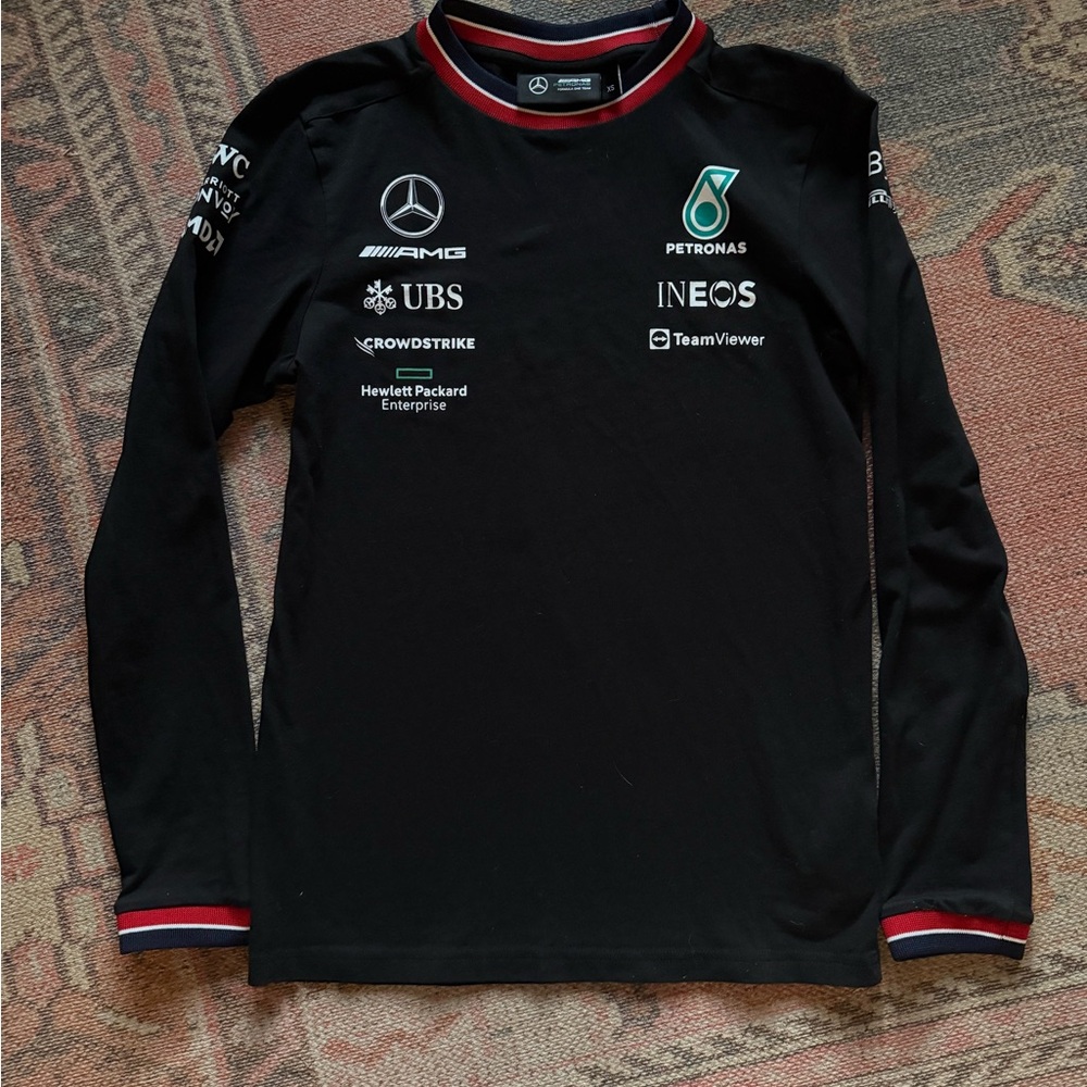 Mercedes-AMG Petronas Black Long Sleeve Team Shirt